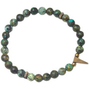 Buddha Stones Vintage Distressed Design Turquoise Copper Balance Bracelet