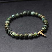 Buddha Stones Vintage Distressed Design Turquoise Copper Balance Bracelet