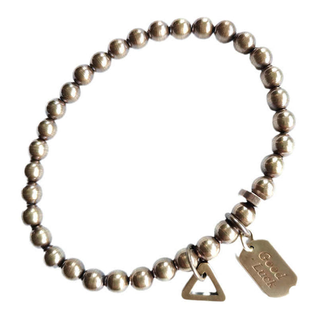 Buddha Stones Retro Pure Copper Brass Luck Bracelet