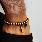 Buddha Stones Retro Pure Copper Brass Luck Bracelet
