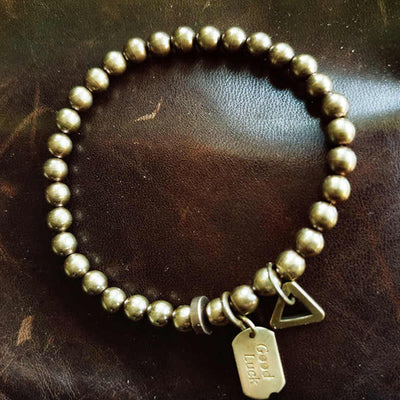Buddha Stones Retro Pure Copper Brass Luck Bracelet