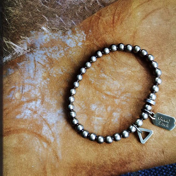 Buddha Stones Retro Pure Copper Brass Luck Bracelet