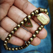 Buddha Stones Retro Pure Copper Brass Luck Bracelet