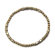 Buddha Stones Vintage Distressed Simple Design Copper Brass Beads Wealth Bracelet