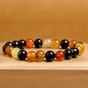 Buddha Stones Natural Colorful Chalcedony Agate Harmony Bracelet