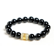 Buddha Stones Natural Black Onyx Jade Support Bracelet