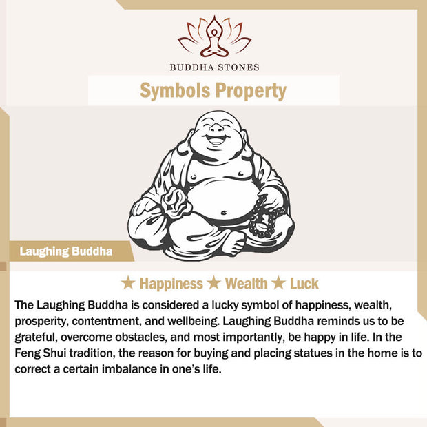 Buddha Stones Copper Laughing Buddha Pattern Happiness Necklace Pendant - image 4