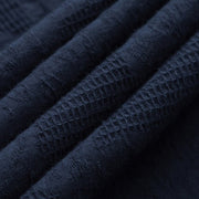 Buddha Stones Ethnic Distressed Jacquard Frog-Button Men's Stand Collar Half Sleeve Cotton Linen Shirt Tai Chi Clothes