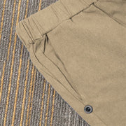 Buddha Stones Casual Pure Color Hollow Button Cuff Design Women's Cotton Linen Pants With Pockets