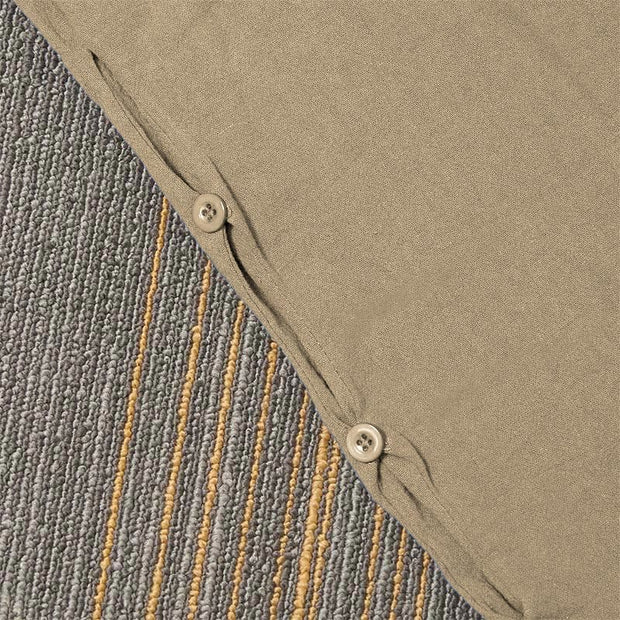 Buddha Stones Casual Pure Color Hollow Button Cuff Design Women's Cotton Linen Pants With Pockets
