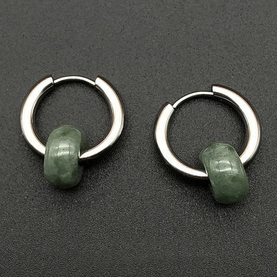 Buddha Stones Titanium Steel Strengthen Earrings