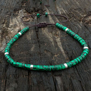 Buddha Stones Malachite Anti-Anxiety Spacer Bead Bracelet