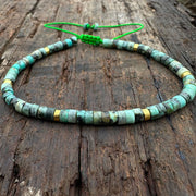 Buddha Stones Turquoise Purification Spacer Bead Bracelet
