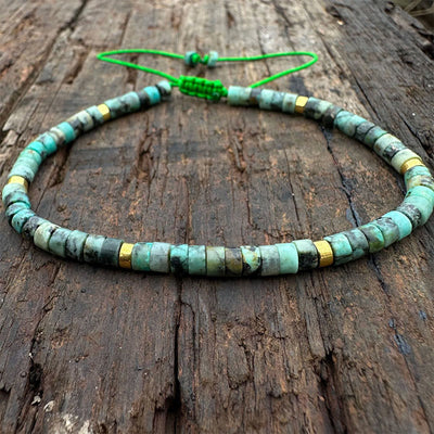 Buddha Stones Turquoise Purification Spacer Bead Bracelet