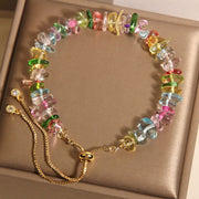 Buddha Stones Various Gravel Crystals White Crystal Blue Crystal Protection Bracelet