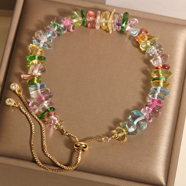 Buddha Stones Various Gravel Crystals White Crystal Blue Crystal Protection Bracelet