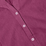 Buddha Stones Casual Plain Button Notched Collar Women's Short Sleeve Shirt