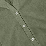 Buddha Stones Casual Plain Button Notched Collar Women's Short Sleeve Shirt