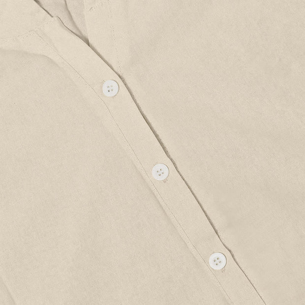 Buddha Stones Casual Plain Button Notched Collar Women's Short Sleeve Shirt