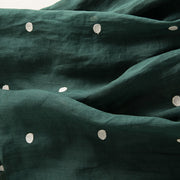 Buddha Stones Artistic Vintage Dot Pattern Women's Cotton Linen Pleated Skirt