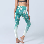 Buddha Stones White Pear Blossoms Print Gym Leggings Women's Yoga Pants - image 5