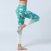 Buddha Stones White Pear Blossoms Print Gym Leggings Women's Yoga Pants - image 4