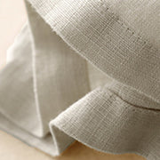 Buddha Stones Summer Casual Pleat Plain Cotton Linen Women's Shorts With Pockets