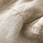 Buddha Stones Summer Casual Plain Cotton Linen Women's Elasti Straight Shorts With Pockets