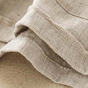 Buddha Stones Summer Casual Plain Cotton Linen Women's Elasti Straight Shorts With Pockets