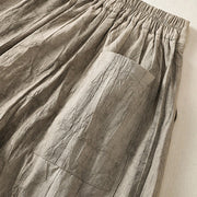 Buddha Stones Summer Casual Tie-dye Plain Cotton Women's Shorts With Pockets