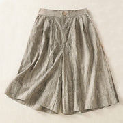 Buddha Stones Summer Casual Tie-dye Plain Cotton Women's Shorts With Pockets