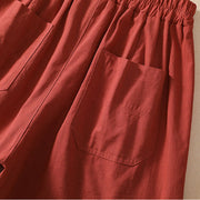 Buddha Stones Summer Casual Elastic Waist Plain Women's Polyester Shorts With Pockets