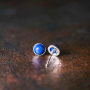 Buddha Stones Vintage 925 Sterling Silver Lazurite Balance Earrings