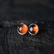 Buddha Stones 925 Sterling Silver Garnet Protection Earrings