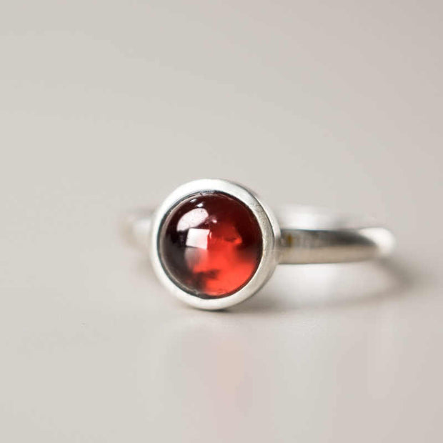 Buddha Stones Natural 925 Sterling Silver Garnet Adjustable Protection Ring