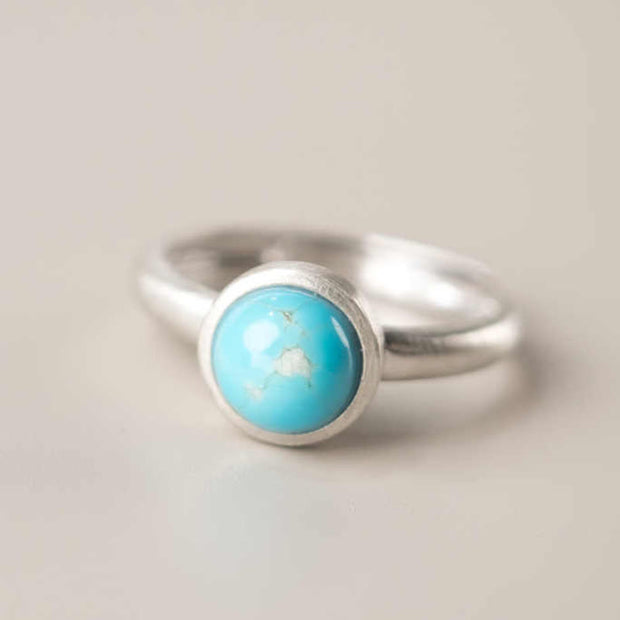 Buddha Stones Natural 925 Sterling Silver Lazurite Turquoise Adjustable Balance Ring