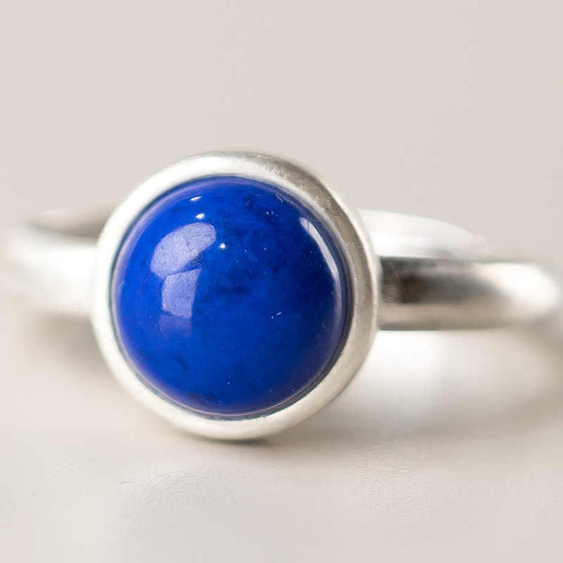Buddha Stones Natural 925 Sterling Silver Lazurite Turquoise Adjustable Balance Ring