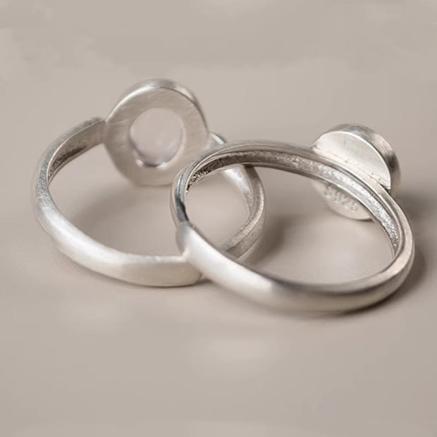 Buddha Stones Natural 925 Sterling Silver Pink Crystal Adjustable Warmth Ring - image 12