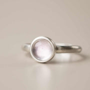 Buddha Stones Natural 925 Sterling Silver Pink Crystal Adjustable Warmth Ring - B Style(About 9*9mm) - image 8