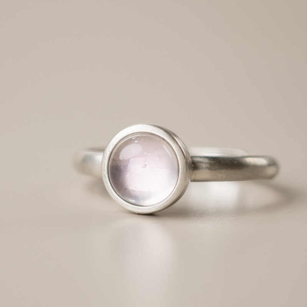 Buddha Stones Natural 925 Sterling Silver Pink Crystal Adjustable Warmth Ring - B Style(About 9*9mm) - image 8