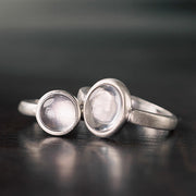Buddha Stones Natural 925 Sterling Silver Pink Crystal Adjustable Warmth Ring - A Style(About 9*11mm) - image 1