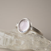 Buddha Stones Natural 925 Sterling Silver Pink Crystal Adjustable Warmth Ring - image 2