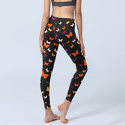 Buddha Stones Colorful Butterfly Print Gym Leggings Women's Yoga Pants - image 5