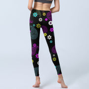 Buddha Stones Colorful Cashew Flower Print Gym Leggings Women's Yoga Pants - image 7