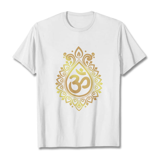 Buddha Stones Water Drop OM Design Tee T-shirt