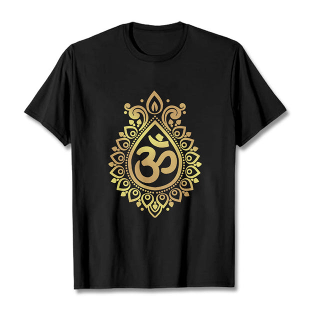 Buddha Stones Water Drop OM Design Tee T-shirt