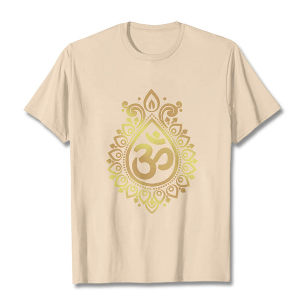 Buddha Stones Water Drop OM Design Tee T-shirt