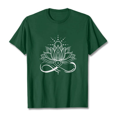 Buddha Stones Lotus Flower Sun Design Tee T-shirt