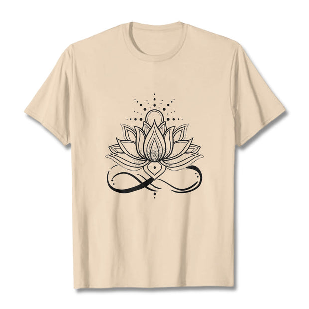 Buddha Stones Lotus Flower Sun Design Tee T-shirt