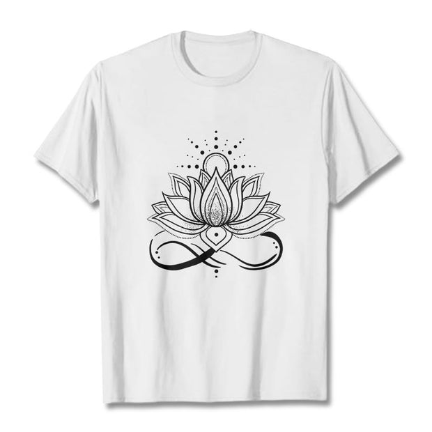 Buddha Stones Lotus Flower Sun Design Tee T-shirt